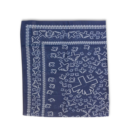 Navy Chiffon Scarf