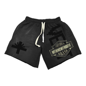 Black Double Emblem Shorts